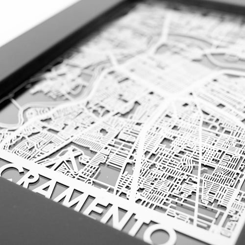 Sacramento Skyline California Cityscape Painting Art Print Etsy