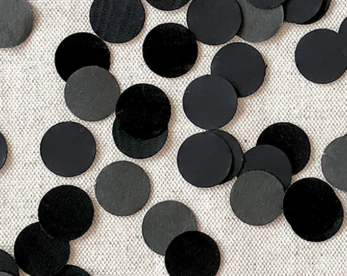 Featured listing image: LAGNIAPPE CONFETTI MIX | LCM5 | 0.75" | 3.5 oz | Black Moire Paper | Hand-Cut Confetti, Biodegradable Confetti, Party Decoration