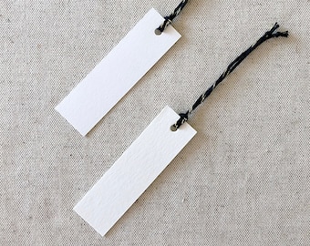 TAGS & ESCORT CARDS | TECR2 | 1" or 1.5" Rectangle Tag | Blank or Printed | Wedding Name Card, Party Place Card, Seating Card, Gift Tag
