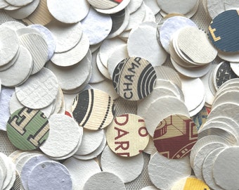 LAGNIAPPE CONFETTI MIX | LCM4 | 0.75" | 3.5 oz | Vintage Art & White | Hand-Cut Confetti, Biodegradable Confetti, Party Decoration