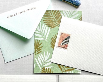 STATIONERY SET | VPSS10 | 4.25" x 5.625" Card & A2 Matte Envelope | Woodland Creatures | Women Stationery, Girl Stationery, Flat Note Card