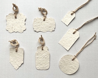TAGS & ESCORT CARDS | CTEA1 | Wildflower Seed Tags | Blank or Printed | Wedding Name Card, Party Place Card, Event Seating Card, Gift Tag
