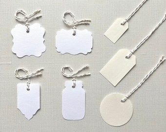 TAGS & ESCORT CARDS | CTEA3 | Laid Custom Tags | Blank or Printed | Wedding Name Card, Party Place Card, Event Seating Card, Gift Tag