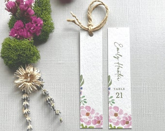 TAGS & ESCORT CARDS | WLDR2 | 1" Rectangle Tag | Love Like a Wild Rose | Wedding Name Card, Place Card, Event Seating Card, Gift Tag