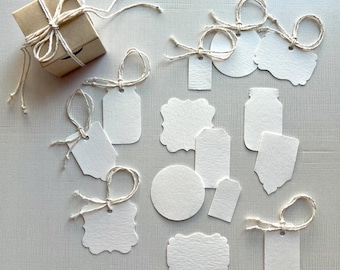 TAGS & ESCORT CARDS | CTEA5 | 35% Cotton Custom Tags | Blank or Printed | Wedding Name Card, Party Place Card, Seating Card, Gift Tag