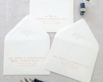 ADDRESSING & CALLIGRAPHY | PEA1 | Envelope Addressing | Editable Addressing, Printed Envelopes, Guest Address, Return Address