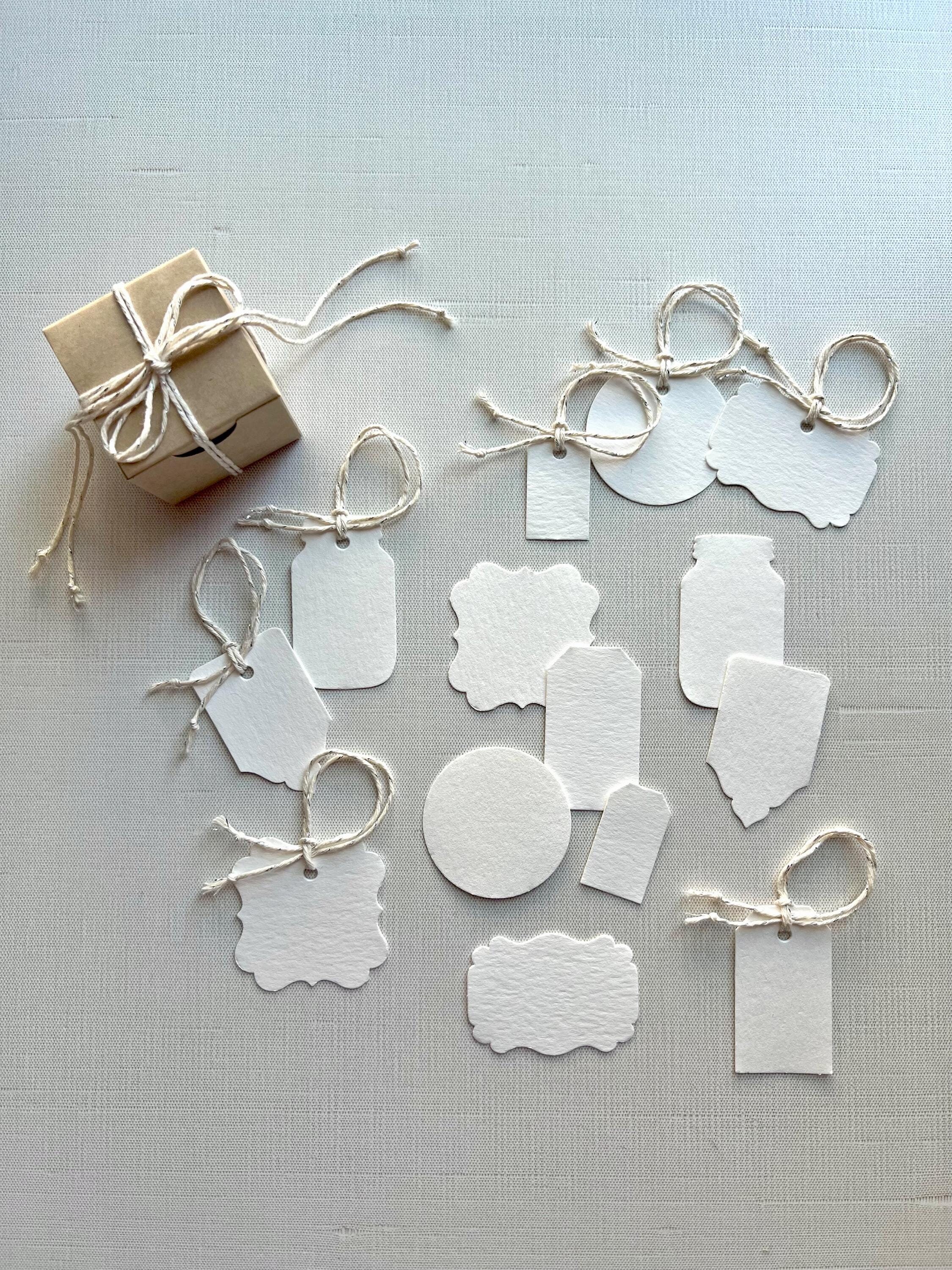 TAGS & ESCORT CARDS | CTEA5 | 35% Cotton Custom Tags | Blank or Printed | Wedding Name Card, Party Place Card, Seating Card, Gift Tag