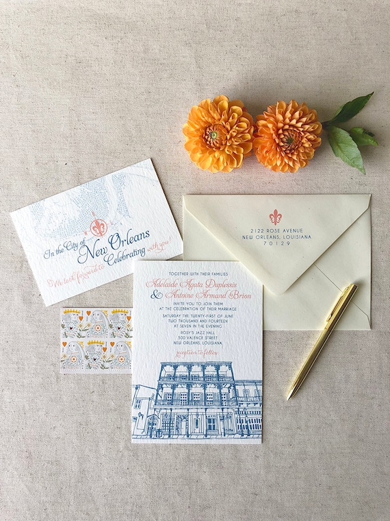 Printed Invitations | FQS2 | French Quarter Soiree Invitation | Wedding, Party