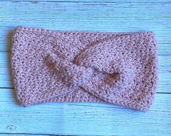 Avalon Headband, Crochet Headband, Crochet Earwarmer, Headband, Earwarmer, Turban Style Headband, Headwrap, Knit Headband