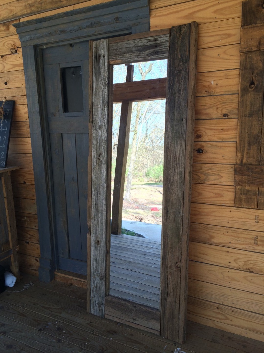 Reclaimed Wood Full Length Mirror Etsy
