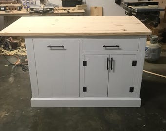 Kitchen Island with Trash Drawer
