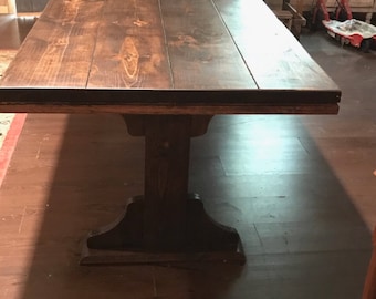 Dark finish dining table