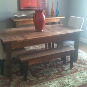 Custom Built Dining Table & Bench