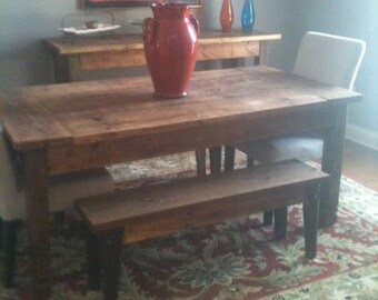 Custom Built Dining Table & Bench