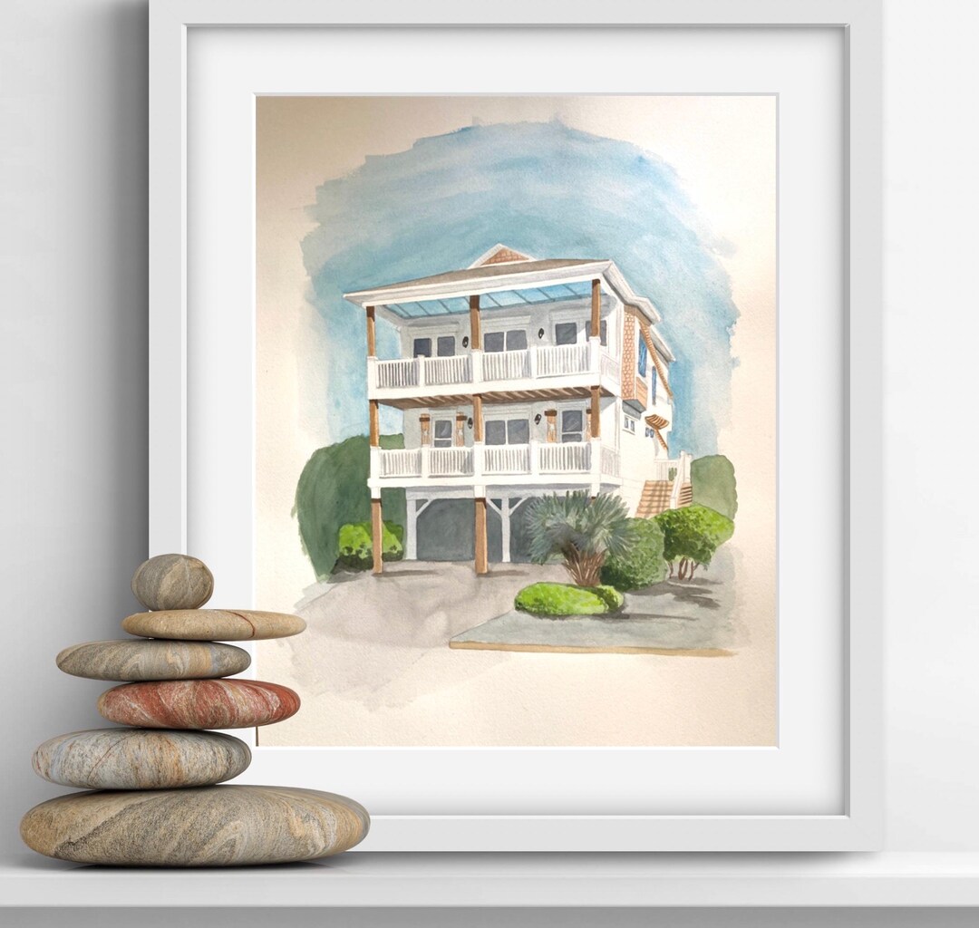 Handpainted Custom Watercolor House Portrait - Etsy