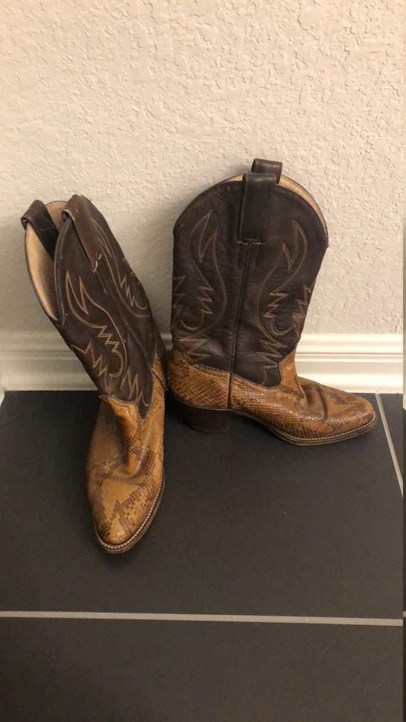 Vintage Women's Leather Cowboy Boots - image 3