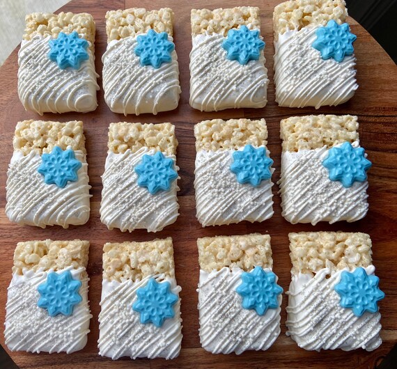 12 Snowflake Rice Krispy Treats - Sweets Table Set/Winter ONEderland ...