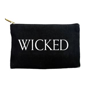 WICKED.  WITCHY makeup bag canvas pouch
