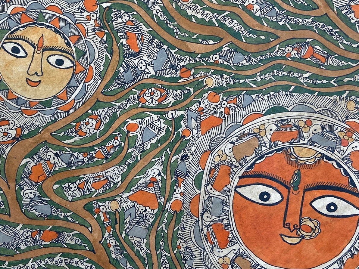 JayaSkills Madhubani Painting / Mithila Art Original Hand Made Laminated  Madhubani Painting of Single Fish | Madhubani Art Pencil Sketch Drawing |  Painting for Wall, Living Room, Bedroom, Office, Home Decoration Acrylic