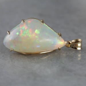 Glowing Opal Cocktail Pendant, Statement Pendant, Birthstone Pendant U5W8TV-D