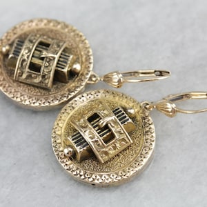 Upcycled Victorian Drop Earrings, Gold Drop Earrings, Bridal Jewelry, Estate Jewelry QYMCTDAZ