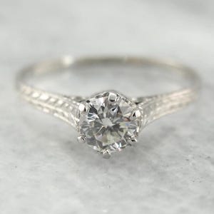 RESERVED - Layaway - Edwardian Diamond Engagement Ring, Platinum Diamond Ring 8JR8CX-R