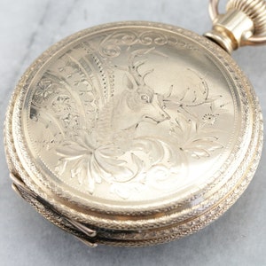 Antique 1888 Waltham Gold Pocket Watch, Victorian Pocket Watch, Yellow Gold Pocket Watch, Open Face Watch TN44NTYM-R