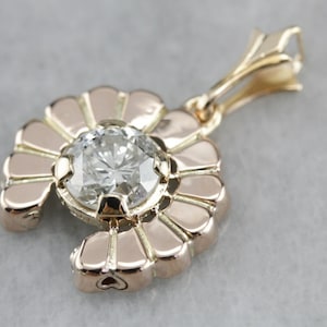 Vintage Diamond Pendant, Diamond Necklace, April Birthstone, Diamond Solitaire Pendant C0KFKC20-C