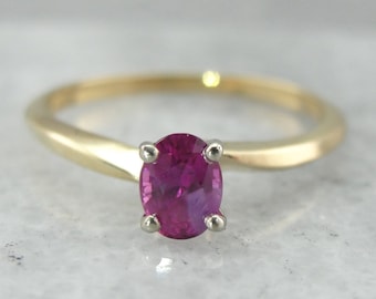 Pink Oval Sapphire Solitaire Ring 9Y5T1J-P