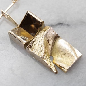 Finnish Modernist Necklace with Abstract Quartz Pendant K5V221-R