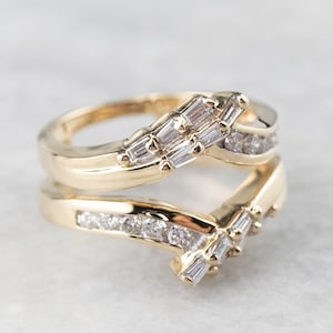 Diamond Solitaire Enhancer Band, Diamond Wrap Band, Diamond Wedding Band, Diamond Anniversary, Birthday Gift 627Z14DZ