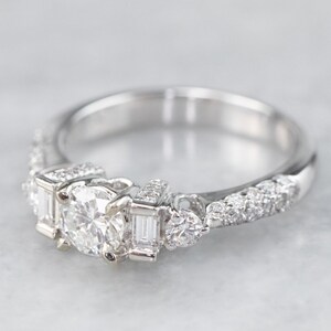 Diamond White Gold Engagement Ring, Anniversary Ring, Multi Diamond Ring, Modern Engagement, Diamond Jewelry QEVN0ZNE