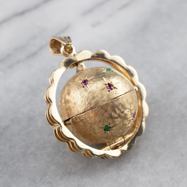 Ball Locket Necklace Etsy