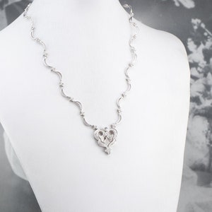 Modern Diamond Necklace, 18K White Gold Diamond Necklace, Bridal Jewelry, Layering Necklace, Anniversary Gift, Diamond Jewelry ZWLLNX8E