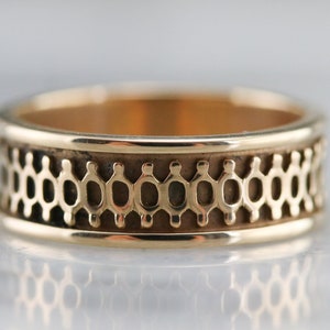 Antique Patterned Band, Yellow Gold Stacking Band, Victorian Ladies Band, Stacking Ring, Estate Jewelry, Antique Wedding Ring 9JD1U8FW