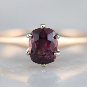 Purple Sapphire Ring, Sapphire Solitaire Ring, Gold Sapphire Ring, Birthstone Ring, Anniversary Ring NL0XEL2V