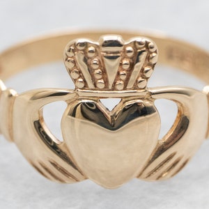 Yellow Gold Claddagh Ring, Claddagh Ring, Gold Claddagh, Irish Ring, Right Hand Ring, Love and Friendship, Yellow Gold Ring, Ring A39900