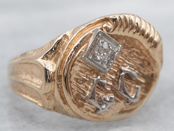 Louis Vuitton Signet Ring Monogram M62488 Silver-tone Metal #L US 10.5