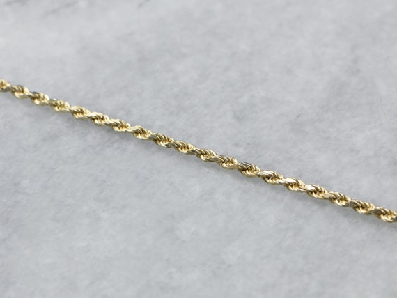 Yellow Gold Twist Chain, Rope Twist Chain, Pendan… - image 4