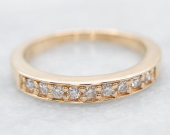 14K Yellow Gold Diamond Channel Set Band, .23 Carat