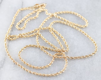 Cadena de oro amarillo de 14 quilates, collar de 25 pulgadas para combinar con otras cadenas.