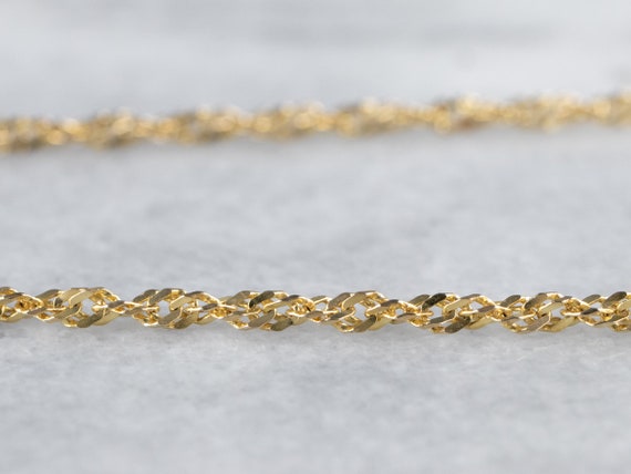 Yellow Gold Singapore Twist Chain, 14K Yellow Gol… - image 4