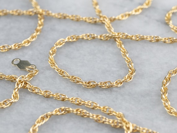 14K Gold Rope Chain, Layering Chain, Pendant Chai… - image 1