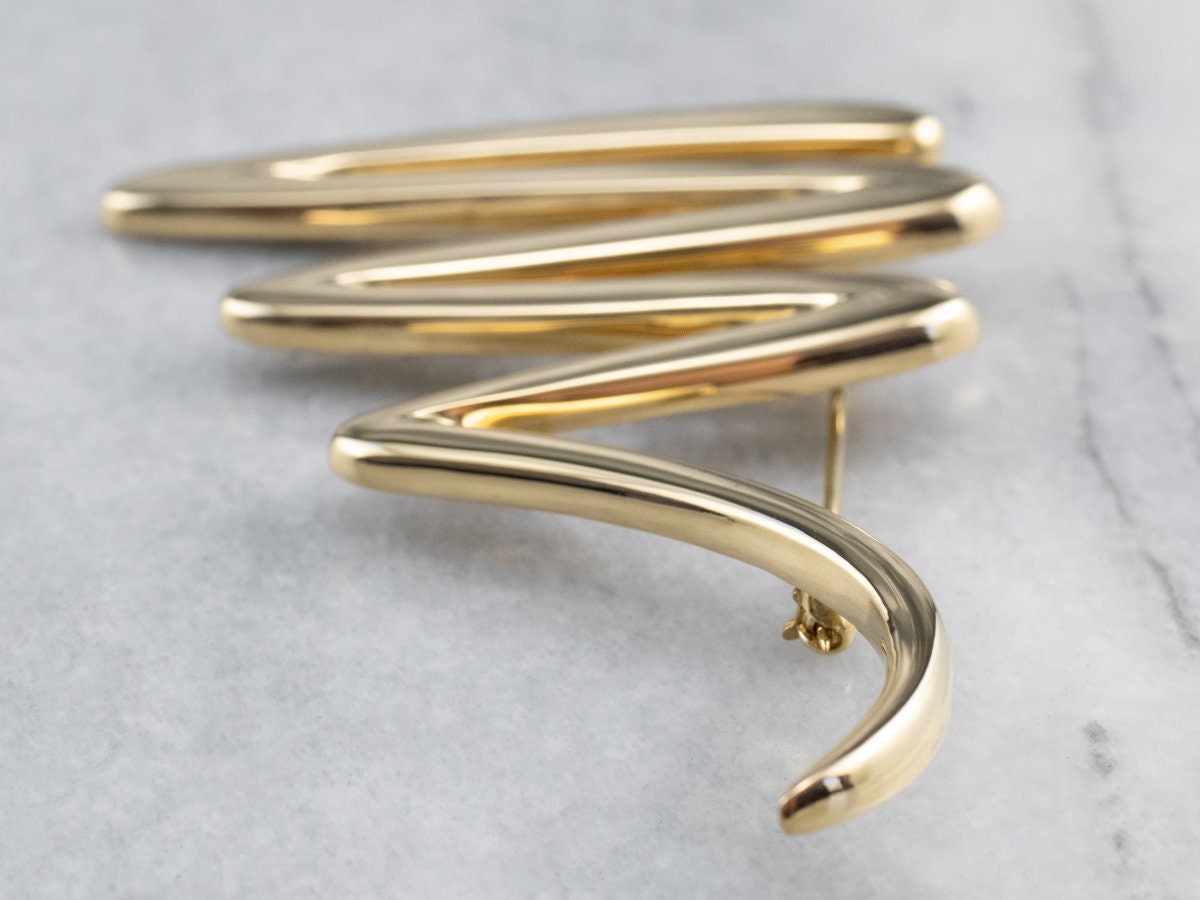 Tiffany & Co Paloma Picasso Zig Zag Pin, Large Scribble Pin Tiffany & Co Paloma Picasso Zig Zag Pin, Large Scribble Pin