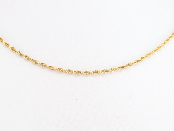 Antique Rope Chain, Yellow Gold Necklace, Layerin… - image 5