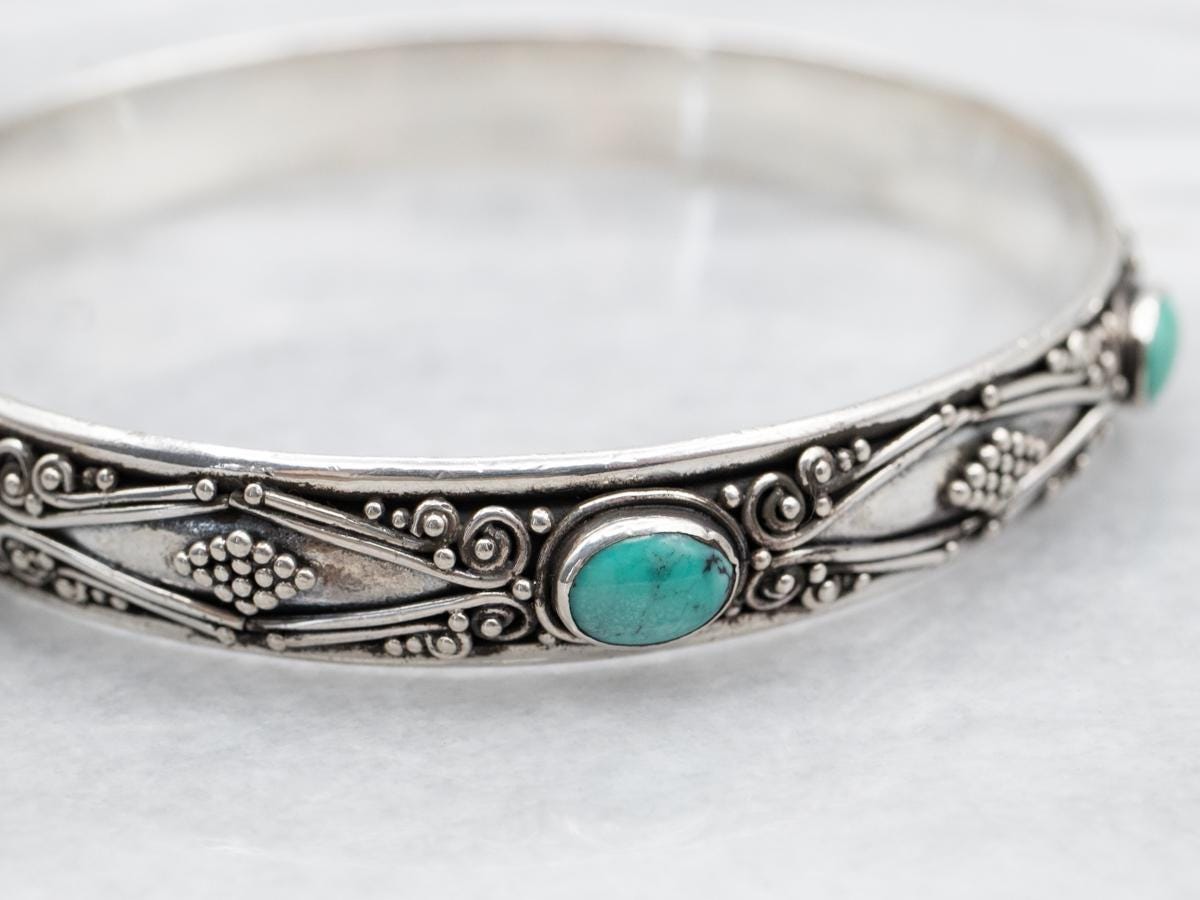 アクセサリー vintage turquoise silver925 bangle Number Eight Vintage Bangle 308 | ターコイズ・メンズシルバー