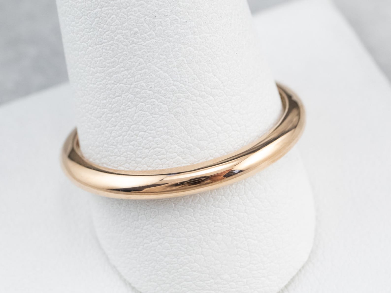 Large 18K Gold Band Men's Rose Gold Band Plain Rose Gold Etsy