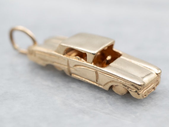 Yellow Gold Car Charm, Yellow Gold Charm, Car Cha… - image 1