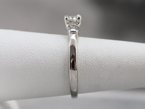 Platinum Diamond Engagement Ring, Round Brilliant… - image 9
