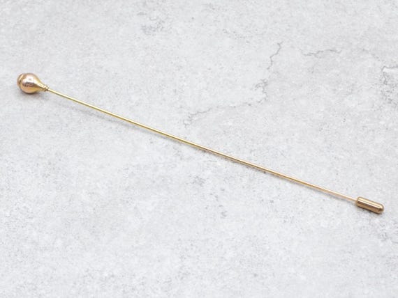 Épingle De Cravate / Chapeau En Or Jaune 14K - Occasion - Fabriquée Aux États-Unis